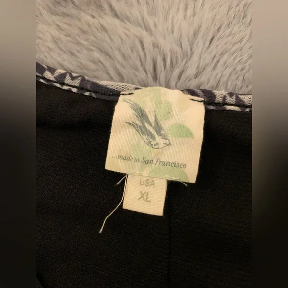 Black Patterned Vera Dress by Weston Wear for Anthropologie size XL - Picture 4 of 5